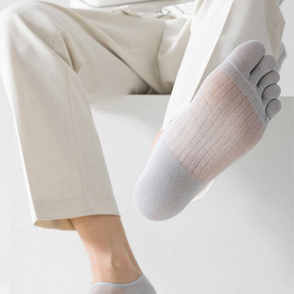 Low-Cut Toe Socks with Grip for Women & Men – Five-Toe Design, Non-Slip Liner Socks for Loafers, Flats & Sneakers