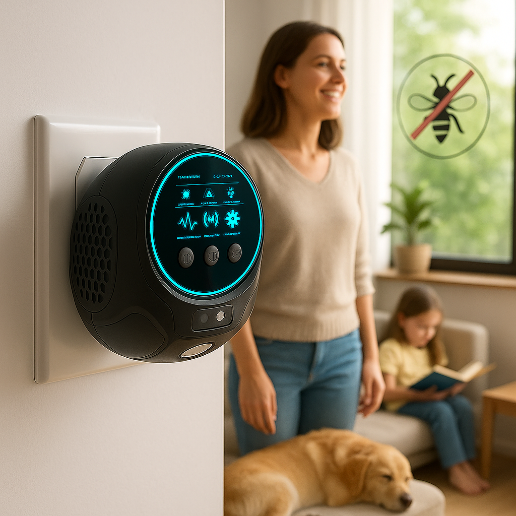Ultrasonic Pest Repeller Plug-In for Home Indoor Mosquito Wasp Fly Bug Control Chemical-Free 3200 sq ft Coverage