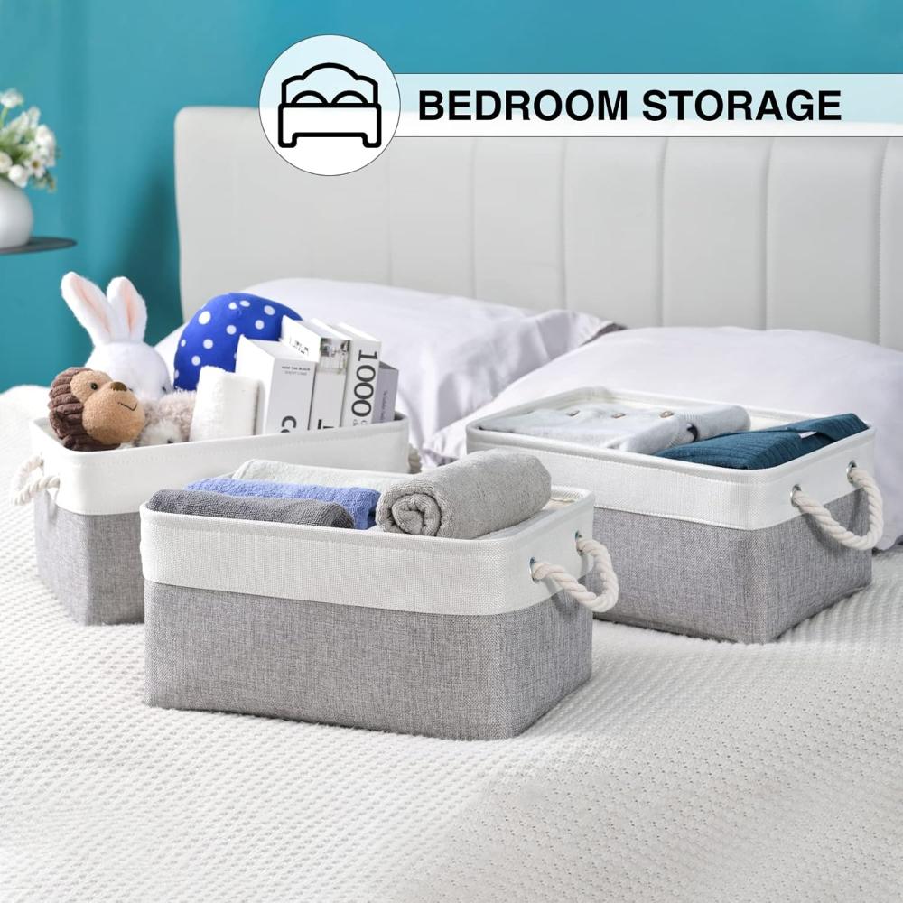 NeatNest Storage Basket - Durable Cotton Linen, Foldable Design