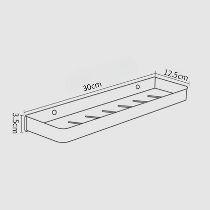 Adhesive Shower Shelf Wall Mounted Stainless Steel Organizer Bathroom Storage Rack No Drilling Rust Resistant Shower Caddy for Toiletries