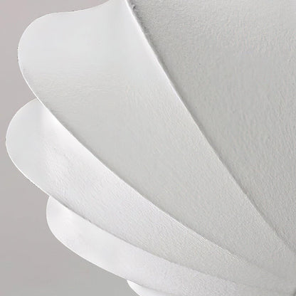 Flush Mount Pendant with Silk Shade White Metal Base for Bedroom Living Room Hallway Soft Glow E26 Socket 40W Compatible Wall or Ceiling Ins