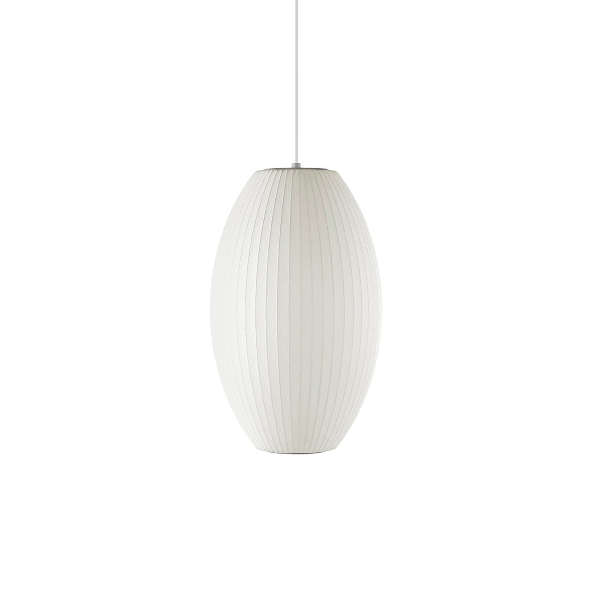 Steel Wire Silk Shade Ceiling Light 20 in White for Kitchen Island Dining Room Modern Pendant Lamp Hanging Fixture Adjustable Cord E26 Base