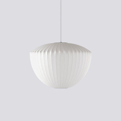 Steel Wire Silk Shade Ceiling Light 20 in White for Kitchen Island Dining Room Modern Pendant Lamp Hanging Fixture Adjustable Cord E26 Base