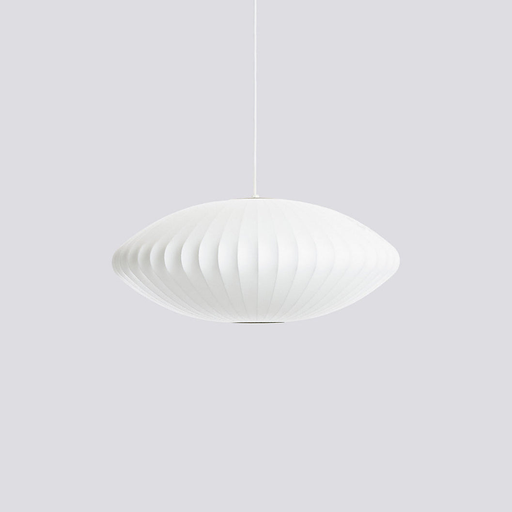 Steel Wire Silk Shade Ceiling Light 20 in White for Kitchen Island Dining Room Modern Pendant Lamp Hanging Fixture Adjustable Cord E26 Base