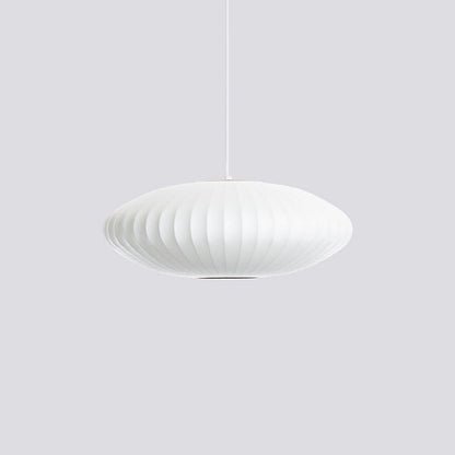 Steel Wire Silk Shade Ceiling Light 20 in White for Kitchen Island Dining Room Modern Pendant Lamp Hanging Fixture Adjustable Cord E26 Base