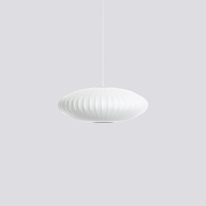 Steel Wire Silk Shade Ceiling Light 20 in White for Kitchen Island Dining Room Modern Pendant Lamp Hanging Fixture Adjustable Cord E26 Base