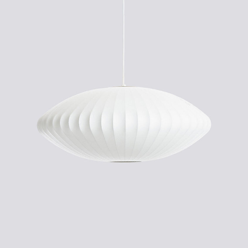 Steel Wire Silk Shade Ceiling Light 20 in White for Kitchen Island Dining Room Modern Pendant Lamp Hanging Fixture Adjustable Cord E26 Base