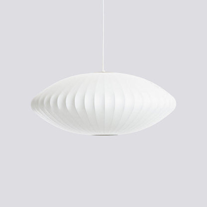 Steel Wire Silk Shade Ceiling Light 20 in White for Kitchen Island Dining Room Modern Pendant Lamp Hanging Fixture Adjustable Cord E26 Base