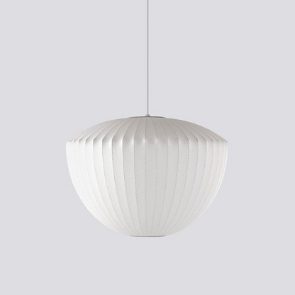 Steel Wire Silk Shade Ceiling Light 20 in White for Kitchen Island Dining Room Modern Pendant Lamp Hanging Fixture Adjustable Cord E26 Base
