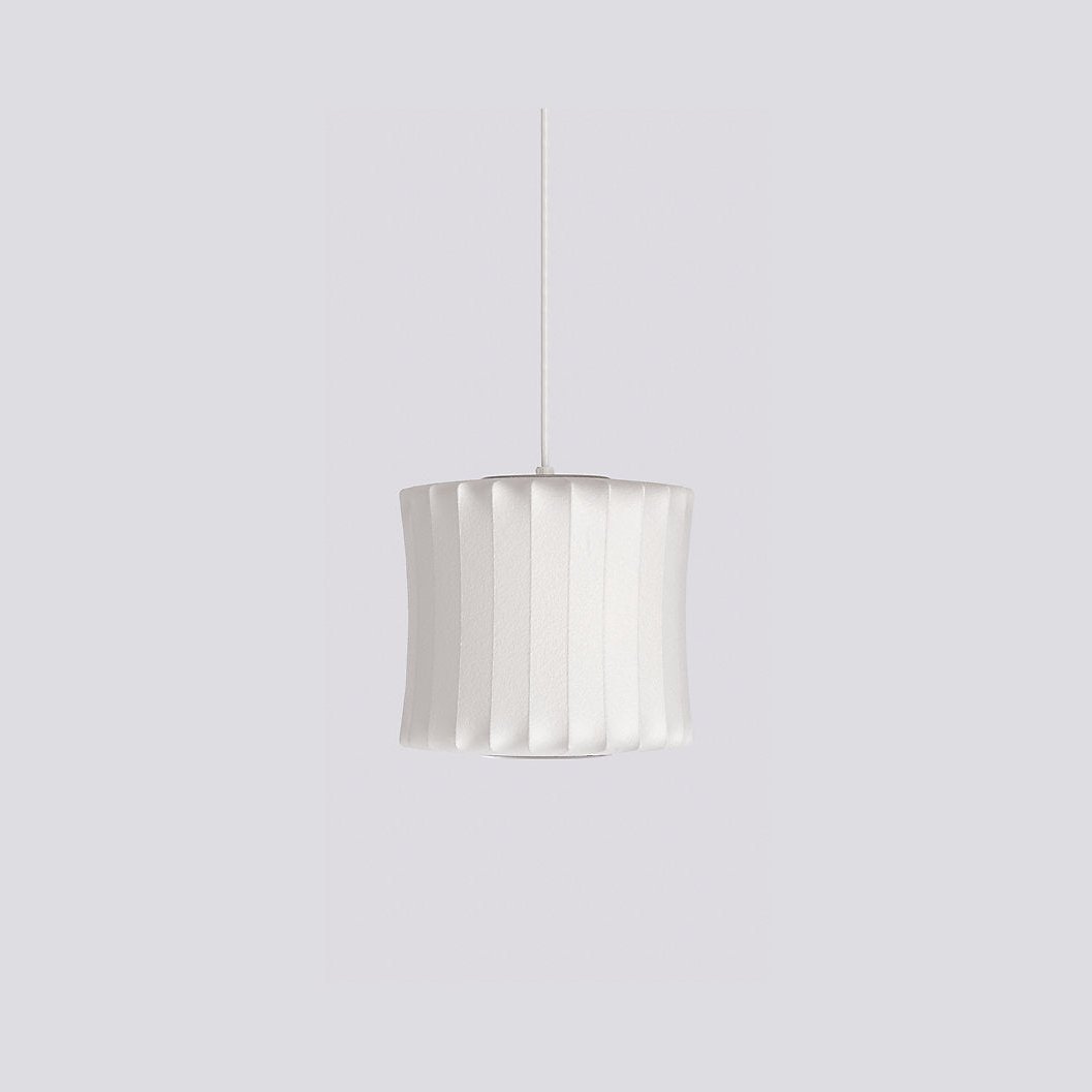 Steel Wire Silk Shade Ceiling Light 20 in White for Kitchen Island Dining Room Modern Pendant Lamp Hanging Fixture Adjustable Cord E26 Base