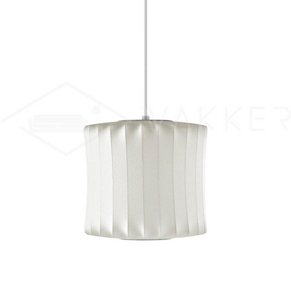 Steel Wire Silk Shade Ceiling Light 20 in White for Kitchen Island Dining Room Modern Pendant Lamp Hanging Fixture Adjustable Cord E26 Base