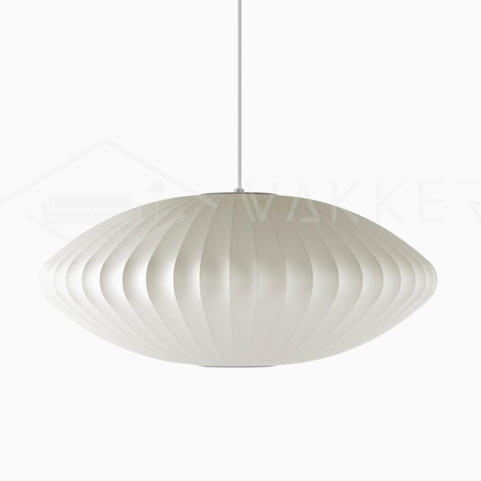 Steel Wire Silk Shade Ceiling Light 20 in White for Kitchen Island Dining Room Modern Pendant Lamp Hanging Fixture Adjustable Cord E26 Base