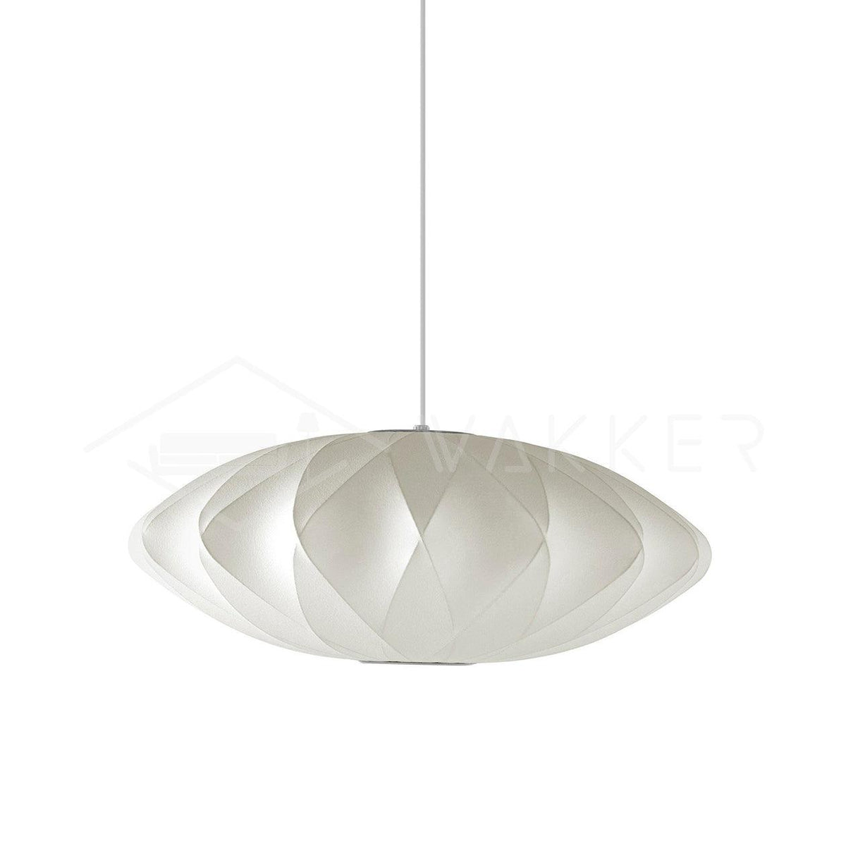 Steel Wire Silk Shade Ceiling Light 20 in White for Kitchen Island Dining Room Modern Pendant Lamp Hanging Fixture Adjustable Cord E26 Base