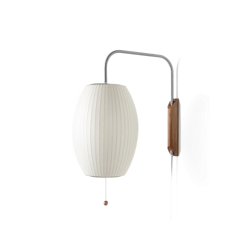 Modern Sconce Light Fixture with Walnut Accent for Bedroom Reading Nook Hallway 11x16 inch Wall Mount LED Compatible