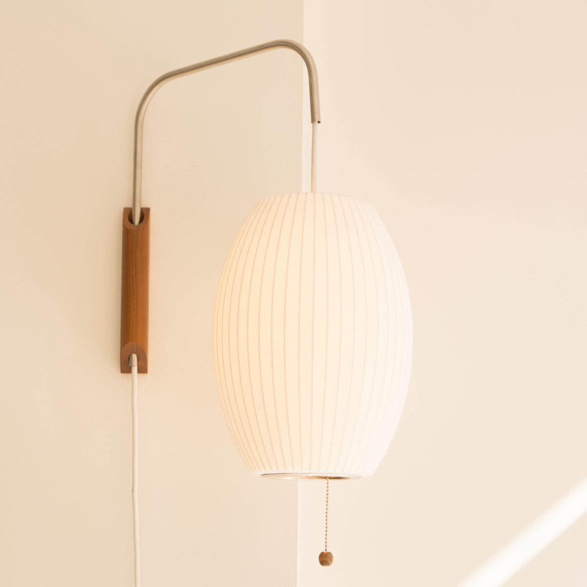 Modern Sconce Light Fixture with Walnut Accent for Bedroom Reading Nook Hallway 11x16 inch Wall Mount LED Compatible