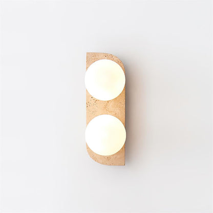 Natural Stone Sconce with G9 Socket – Textured Travertine Accent Fixture for Powder Rooms, Corridors & Bedrooms – 7W LED Compatible – Single