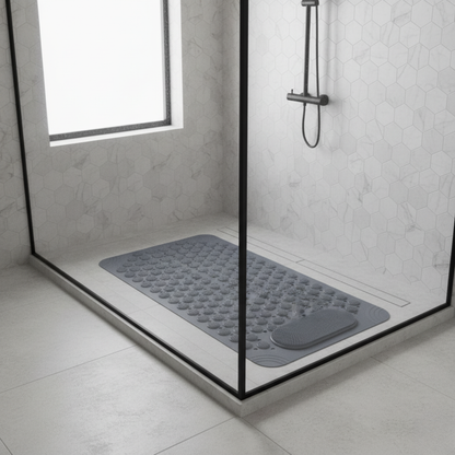 Nerix Shower Mat Non-Slip - Durable PE with Scrub Surface and Suction Cups