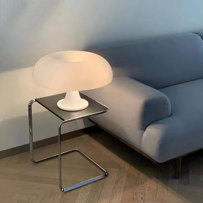 Mushroom Desk Lamp with Curved Metal Shade for Bedroom Nightstand Office Reading Study Ambient Lighting E14 Socket 40W Max 12.6 in Tall Mode