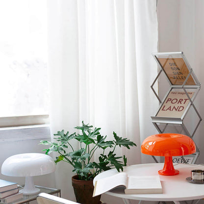 Mushroom Desk Lamp with Curved Metal Shade for Bedroom Nightstand Office Reading Study Ambient Lighting E14 Socket 40W Max 12.6 in Tall Mode