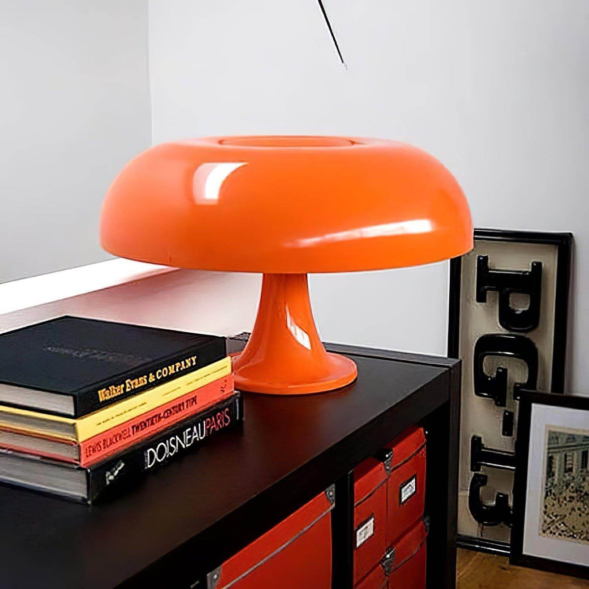 Mushroom Desk Lamp with Curved Metal Shade for Bedroom Nightstand Office Reading Study Ambient Lighting E14 Socket 40W Max 12.6 in Tall Mode