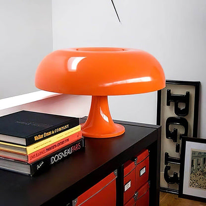 Mushroom Desk Lamp with Curved Metal Shade for Bedroom Nightstand Office Reading Study Ambient Lighting E14 Socket 40W Max 12.6 in Tall Mode