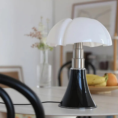 Sculptural Acrylic Touch-Dimmable LED Desk Lamp 19 in – Flower-Shaped Shade for Bedroom Nightstand, Living Room Side Table, Home Office Read