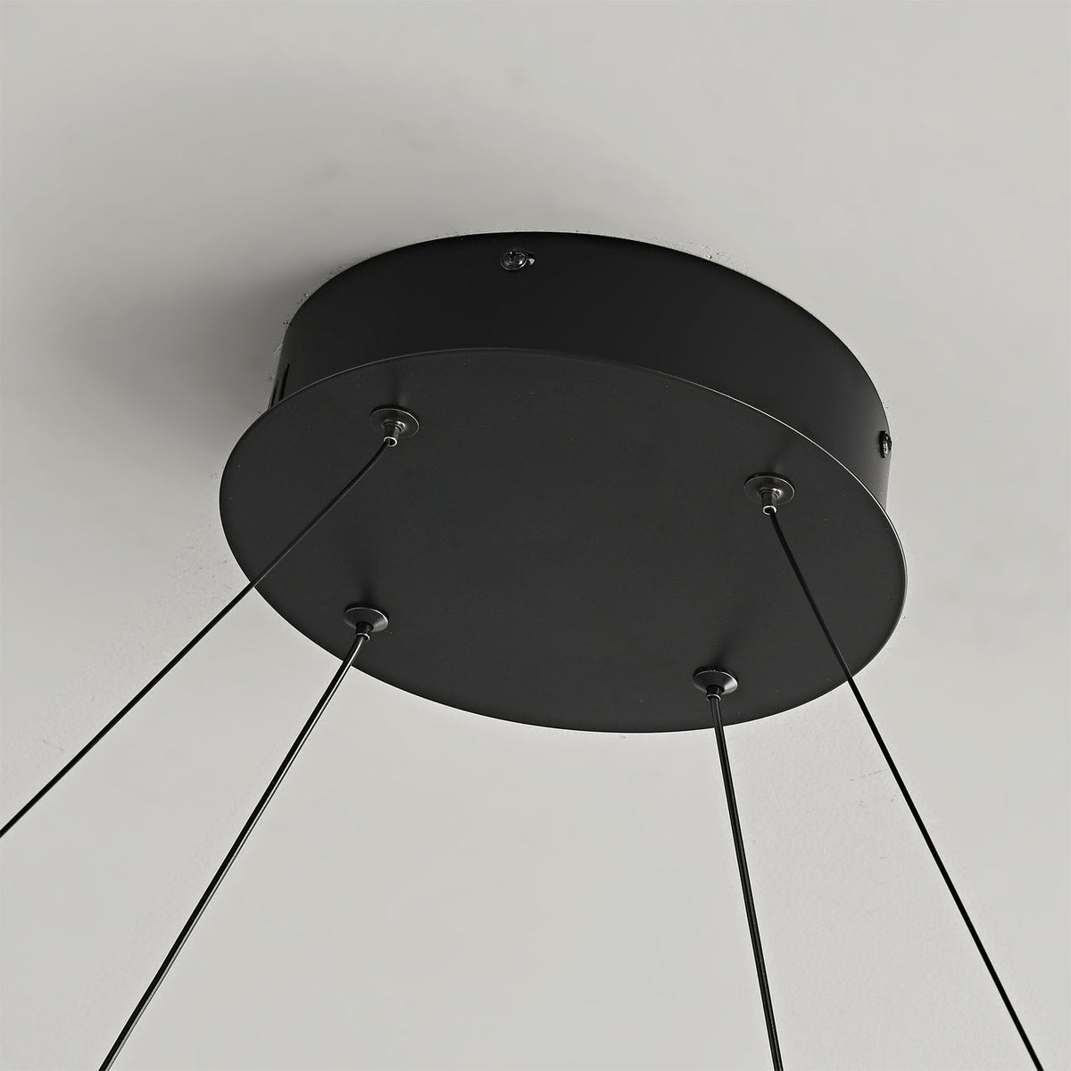 Suspended Dual-Halo LED Fixture for Dining Areas Wood-Grain Metal Ceiling Light Adjustable Height Contemporary Overhead Illumination for Kit