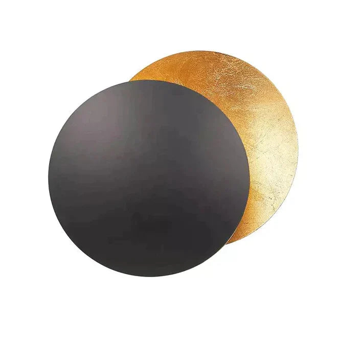 LED Metal Circle Shadow Wall Sconce 8-10 in Diameter for Bedroom Living Room Hallway Modern Sculptural Ambient Lighting Fixture Indoor Use C