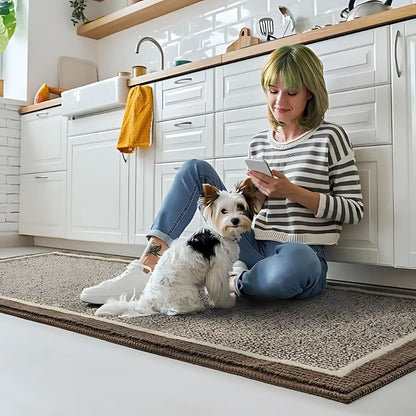 Non-Slip Washable Kitchen Mat Set - Anti-Fatigue Kitchen Floor Mats with Ribbed Surface