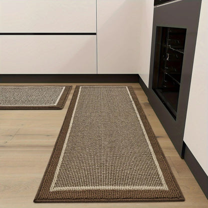 Non-Slip Washable Kitchen Mat Set - Anti-Fatigue Kitchen Floor Mats with Ribbed Surface