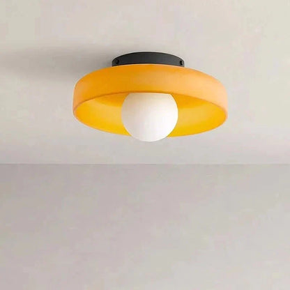 12-Inch Glass Flush Mount Ceiling Light LED Compatible for Kitchen Bedroom Living Room Minimalist Scandinavian Modern Home Lighting Fixture