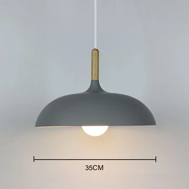 Oak Wood LED Ceiling Light Scandinavian Minimalist Flush Mount for Living Room Bedroom Dining Room Modern Nordic Style Fixture Adjustable