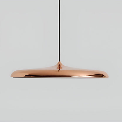 LED Disc Ceiling Fixture 10 in Rose Gold 4000K Adjustable Height for Kitchen Dining Room Bedroom Modern Floating Lamp Neutral White
