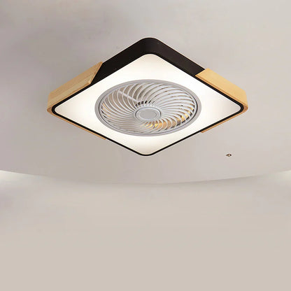 Wood Ceiling Fan with Dimmable LED Light & Remote 20 Inch for Bedroom Living Room Compact Indoor Airflow Cooling Rustic Decor