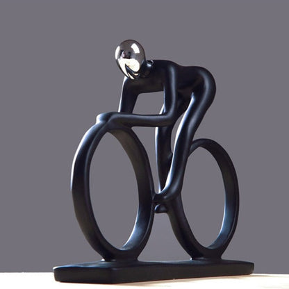 Abstract Cyclist Sculpture – Modern Home Decor Accent