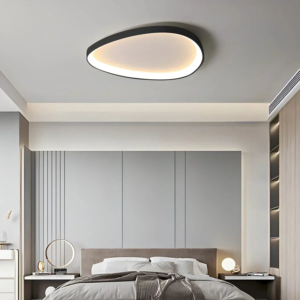 Flush Mount LED Ceiling Light Fixture with Remote Dimmer and Color Temperature Control for Bedroom, Hallway, Living Room – Energy-Efficient