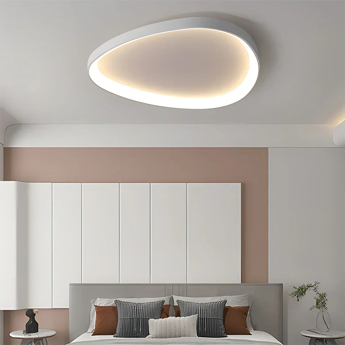 Flush Mount LED Ceiling Light Fixture with Remote Dimmer and Color Temperature Control for Bedroom, Hallway, Living Room – Energy-Efficient
