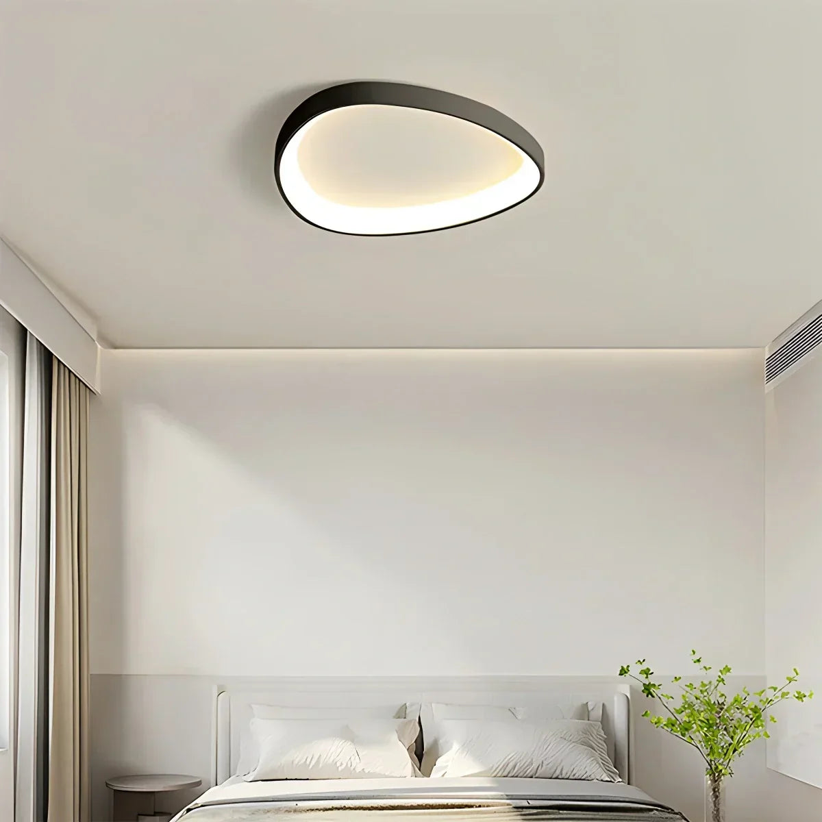 Flush Mount LED Ceiling Light Fixture with Remote Dimmer and Color Temperature Control for Bedroom, Hallway, Living Room – Energy-Efficient