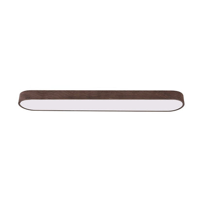Ortekor Nordic Glow | Flush Mount Ceiling Light with Wood Accent | Elegant Oval Design for Cozy Ambient Lighting