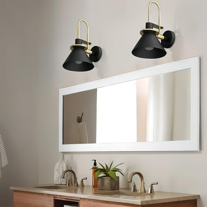 Industrial Iron Sconce Light for Hallways Kitchens & Entryways – Modern Matte Side Lighting for Residential and Commercial Use