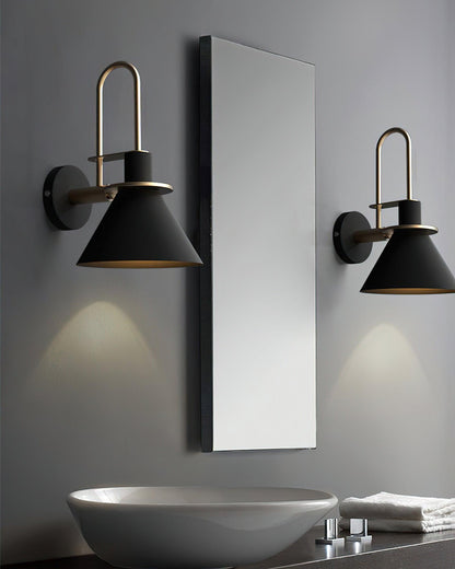 Industrial Iron Sconce Light for Hallways Kitchens & Entryways – Modern Matte Side Lighting for Residential and Commercial Use