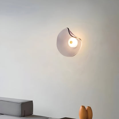 Curved Glass LED Wall Sconce 10 in Warm White Bidirectional Light Fixture for Bedroom Hallway Living Room Modern Indoor Accent Lighting