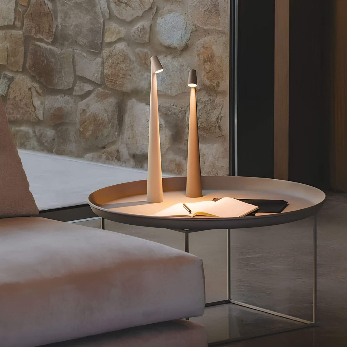 Dimmable LED Desk Lamp 13 in Warm White Light for Bedroom Office Reading Nightstand Side Table Adjustable Brightness Modern Slim Profile
