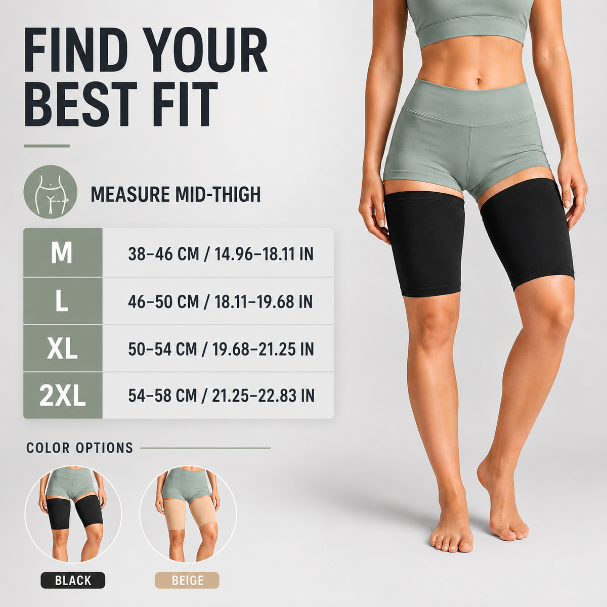 Leg Compression Sleeve for Thigh Support & Muscle Stability – Breathable Fabric for Active Lifestyles