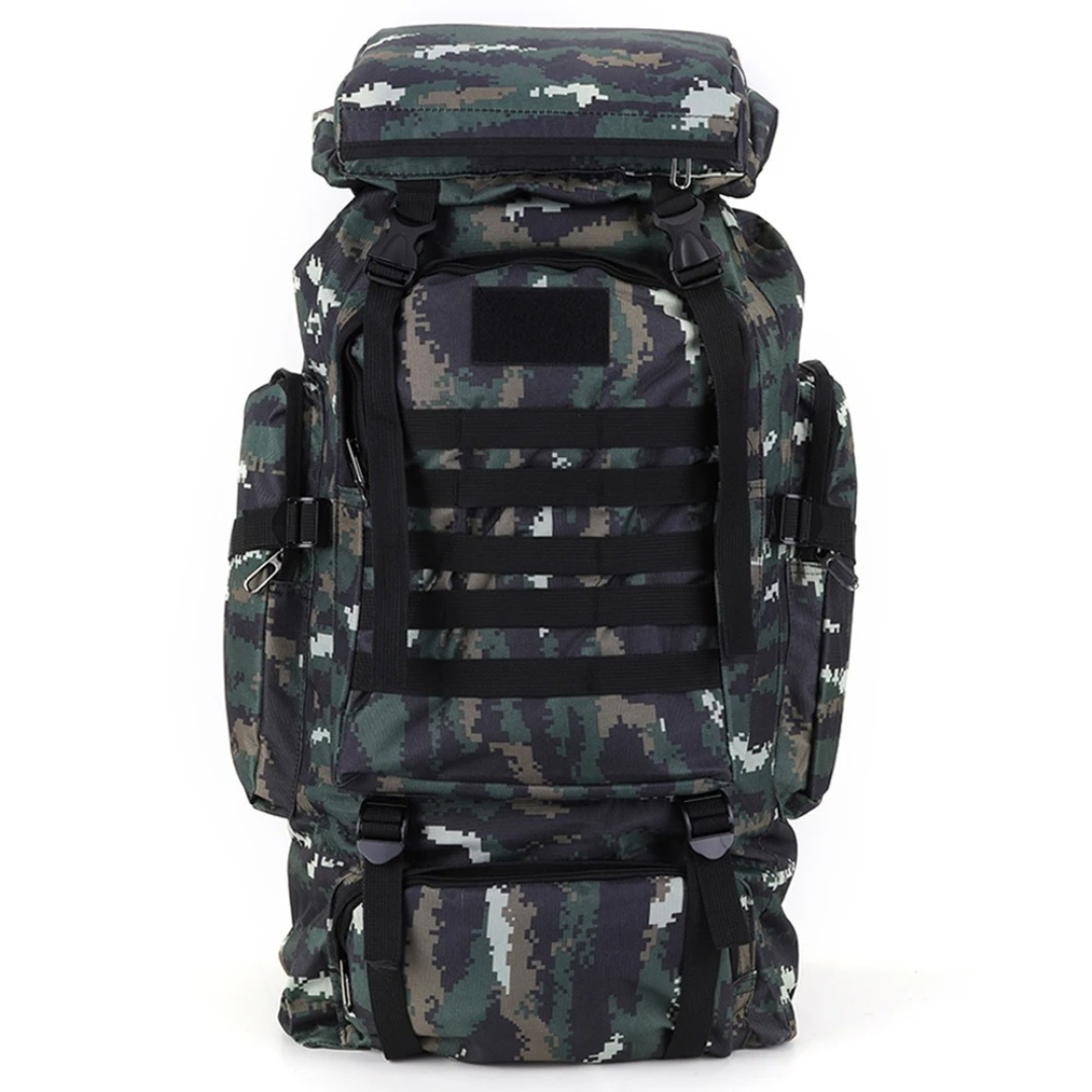 80L Expedition Hiking Backpack – Tactical Multi-Day Trekking Pack with MOLLE Webbing & Padded Straps for Camping & Travel