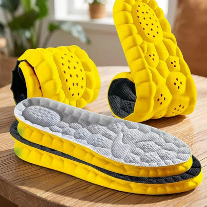 Athletic Shock-Absorbing Cushion Inserts – Perforated Arch Support Footbed for Sneakers & Everyday Footwear