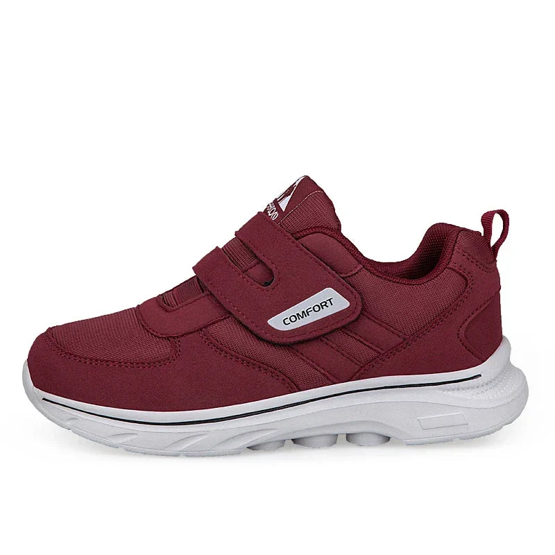 Adjustable Wide-Fit Walking Shoes for Swollen Feet – Hook-and-Loop Closure, Extra Roomy Toe Box & Cushioned Sole for All-Day Comfort