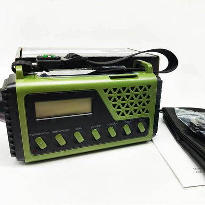 Emergency Weather Radio with Hand Crank Solar Charging Bluetooth Speaker Flashlight 10000mAh Power Bank for Camping Hiking Survival Kits