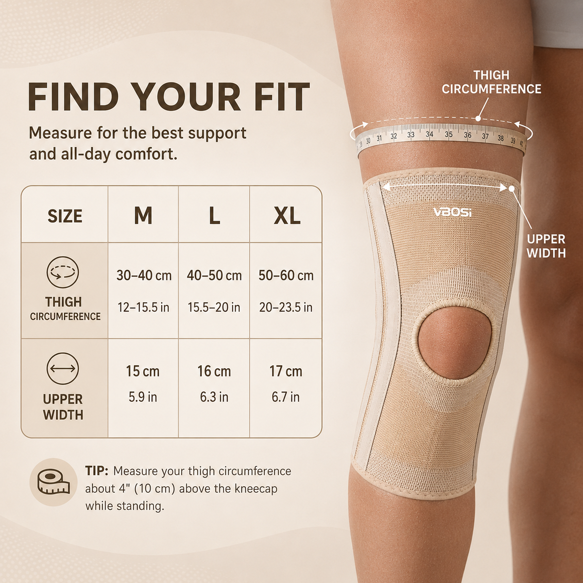 Compression Knee Brace with Side Stabilizers for Joint Support & Pain Relief – Breathable Elastic Design for Running, Workouts & Everyday