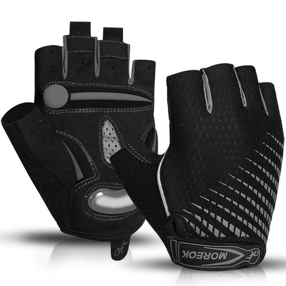 Fingerless Padded Cycling Gloves with Gel Palm Protection & Breathable Mesh for Road & Mountain Biking
